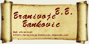 Branivoje Banković vizit kartica